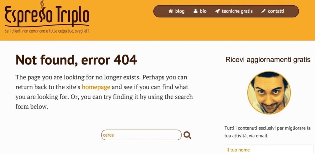 errore 404-pagina non trovata-espresso triplo